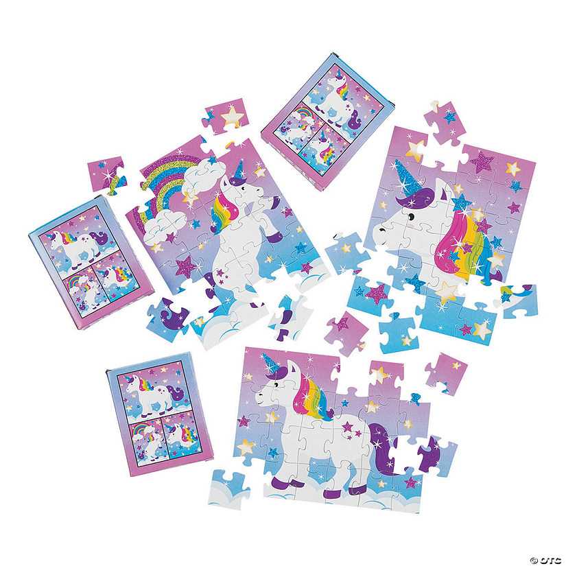 Unicorn Puzzles - 12 Pc. Image