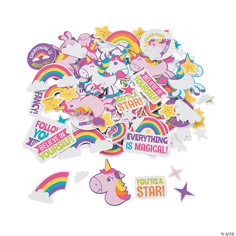 Unicorn SelfAdhesive Foam Shapes Oriental Trading