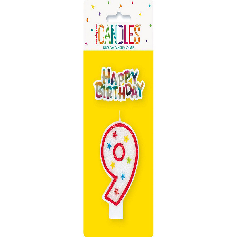 Unique Glitter Candle Happy Birthday 9