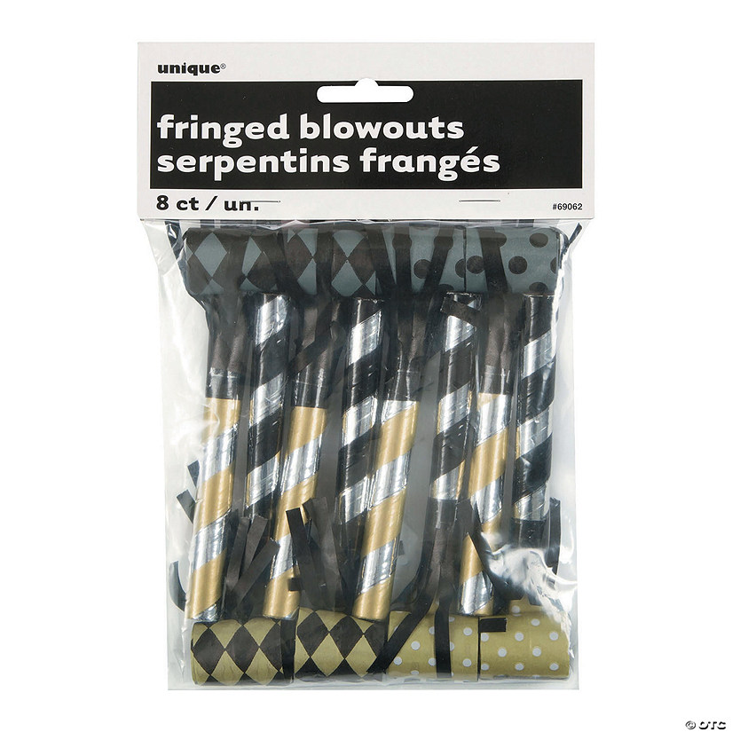 Unique ® Fringed New Year&#039;s Eve Party Blowers - Discontinued