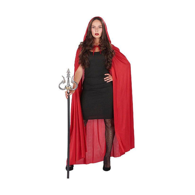 Unisex Hooded Adult Costume Cape  Red Image