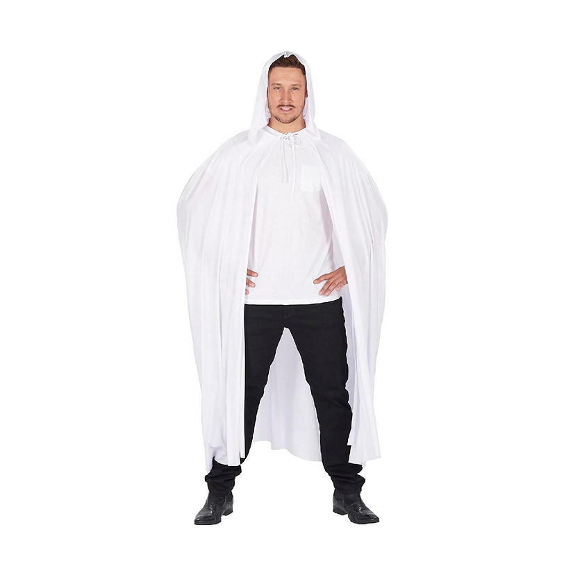Unisex Hooded Adult Costume Cape  White Image