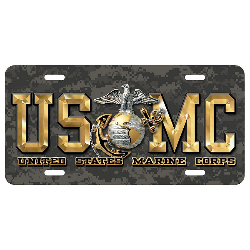 United States Marine Corps Letters License Plate Image