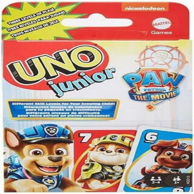 Mattel - Junior Paw Patrol The Movie Uno Card Family Game Night