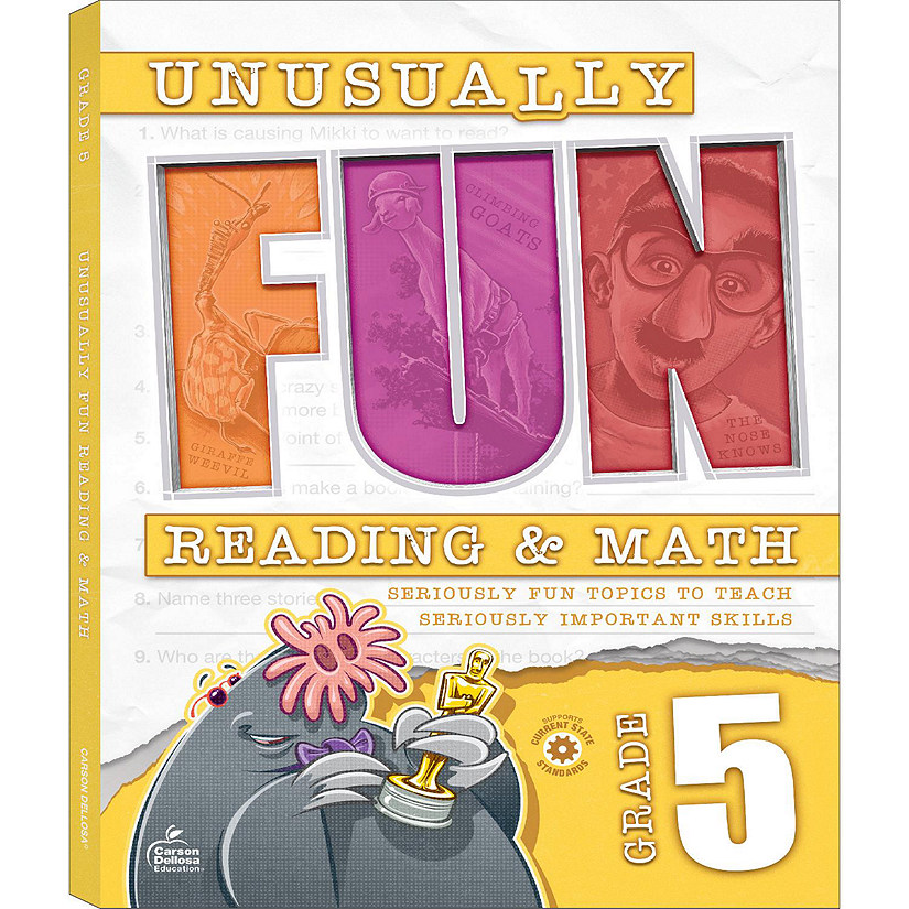 Unusually Fun Reading & Math Workbook, Grade 5 Image