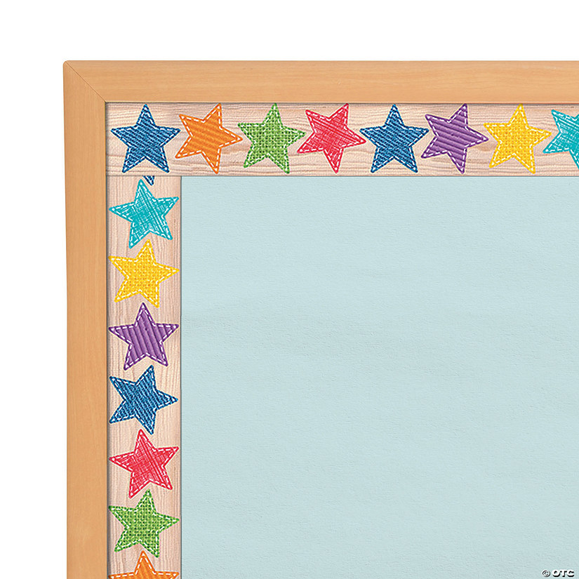 Upcycle Stars Magnetic Bulletin Board Borders