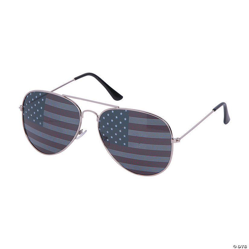 USA Flag Aviator Sunglasses Oriental Trading