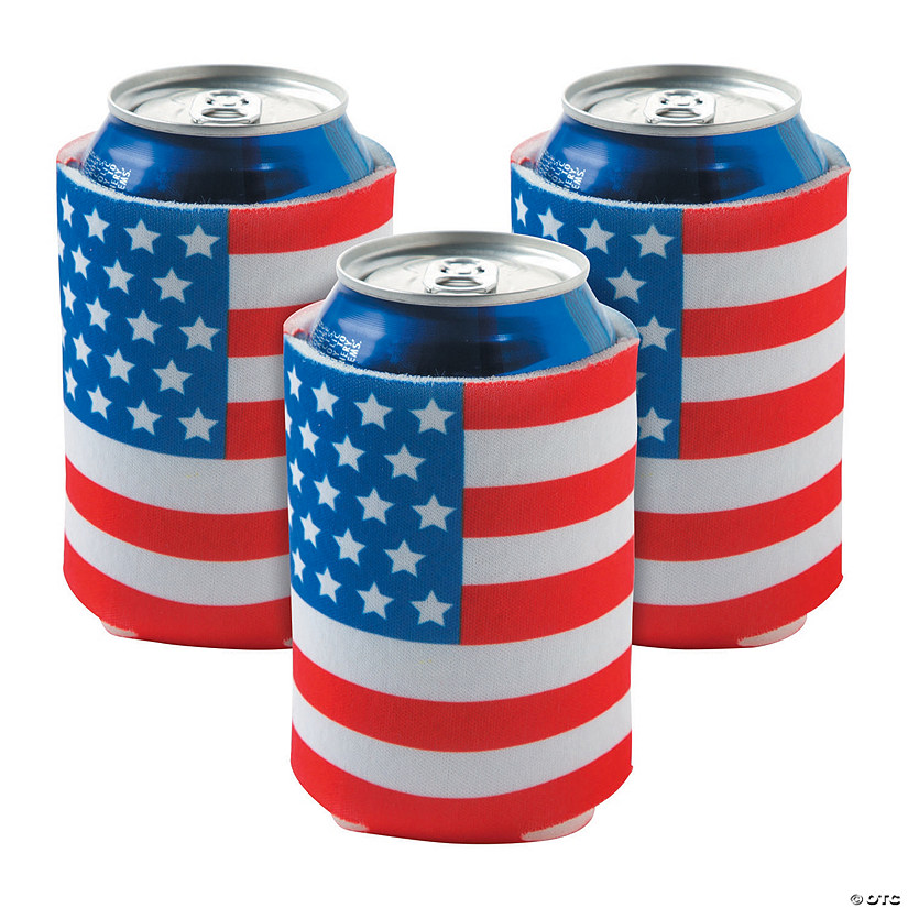 USA Flag Can Sleeves - 12 Pc. Image