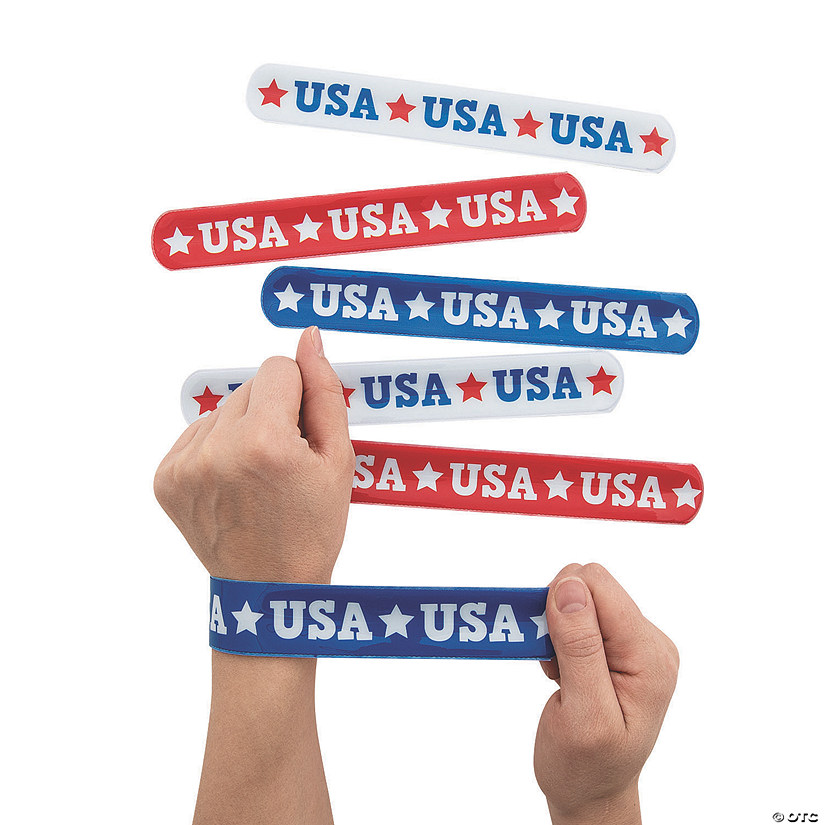 USA Slap Bracelets - 12 Pc. Image