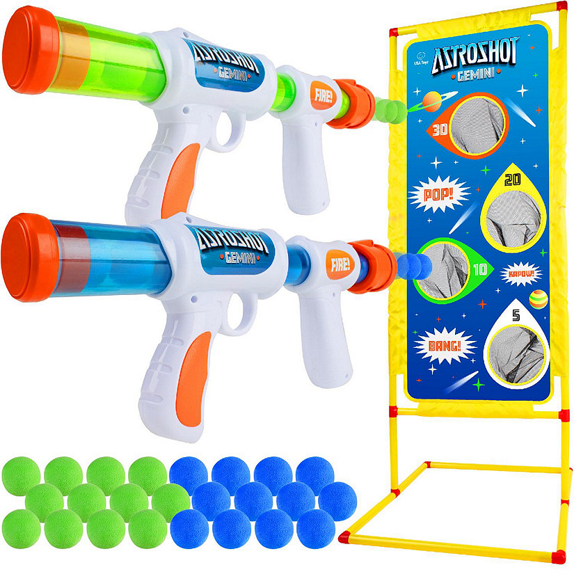 USA Toyz-2pk Shooting Game Toy with Standing Shooting Target and 24 Soft  Foam Balls