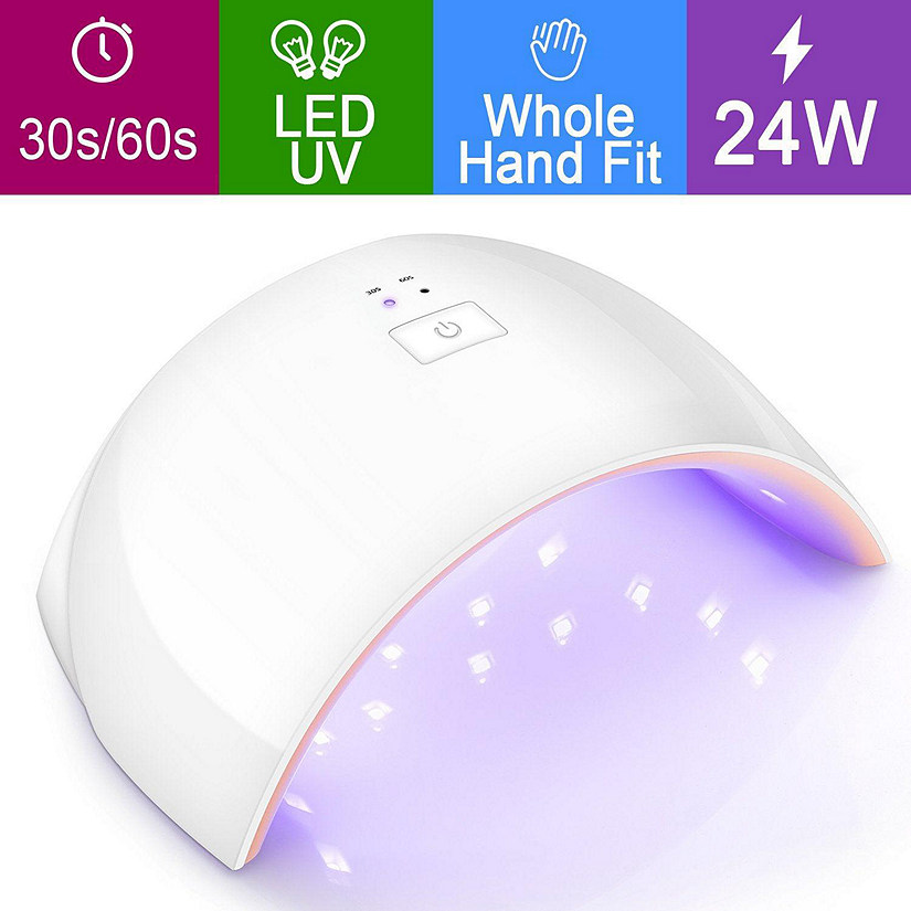 UV Nail Lamp LED Nail Dryer 24W 2 Timer Setting White