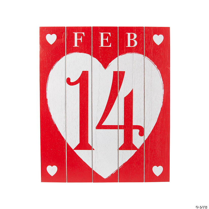 Valentine 14 Sign with Easel Image