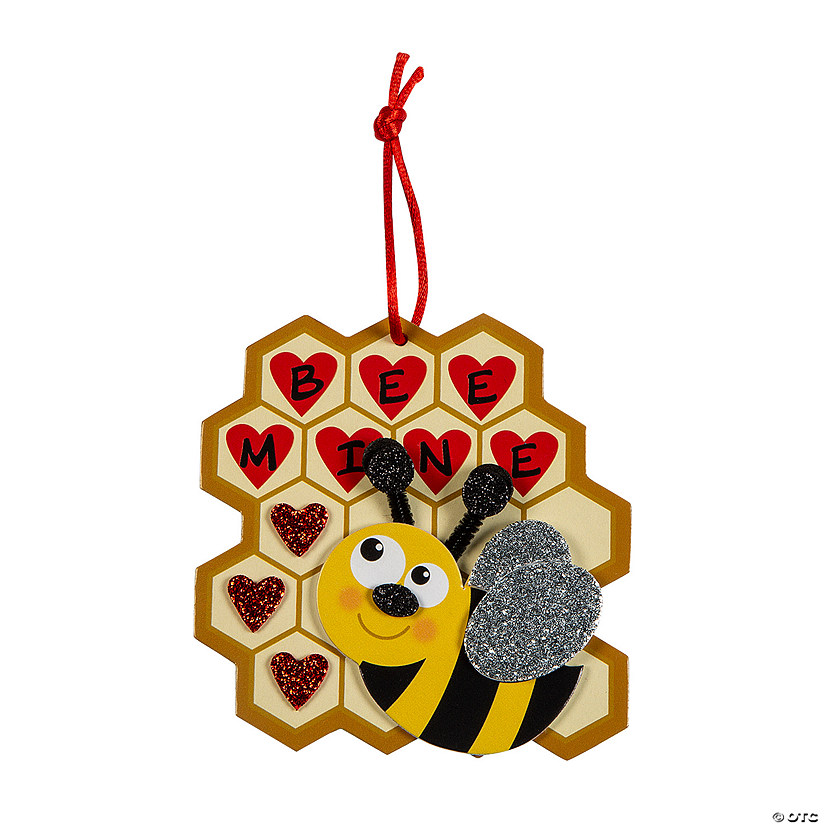 Valentine Bee Mine Ornament Craft Kit - Makes 12 Image