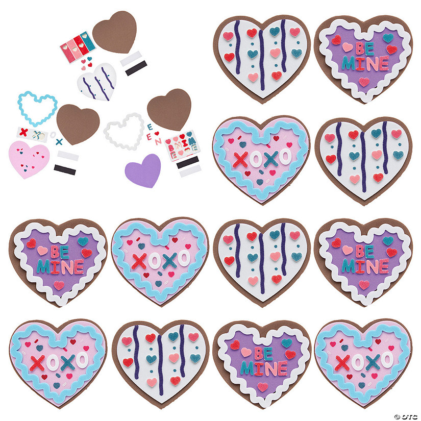 Valentine Cookie Foam Craft Kit Makes 12