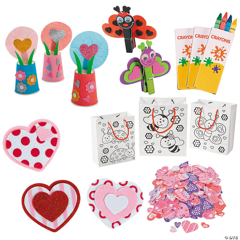 Valentine Crafts Goody Bags for 12 Image