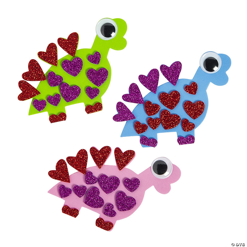 Valentine Dinosaur Magnet Craft Kit - Makes 12 Image