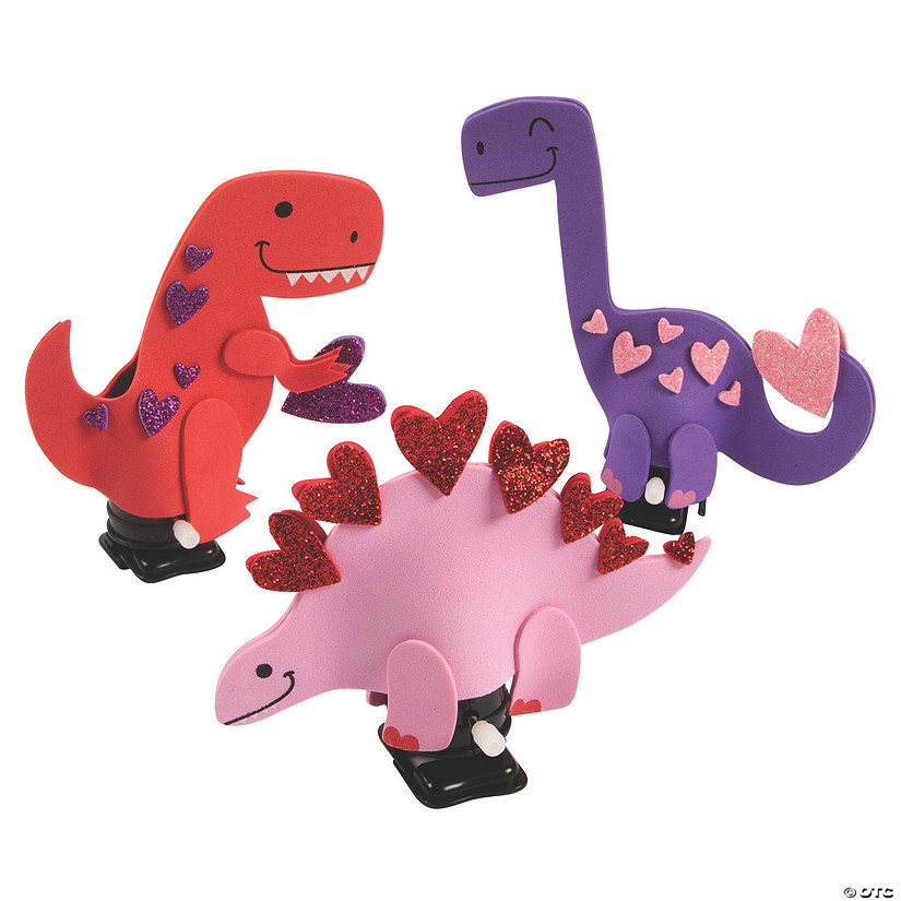 Valentine Dinosaur Wind-Up Toy Craft Kit - Makes 12 Image