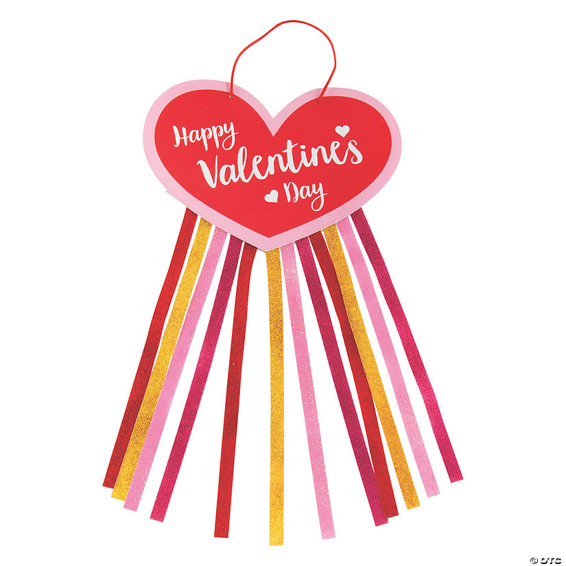Valentine Glitter Hanging Decoration Craft Kit - Makes 12 Image