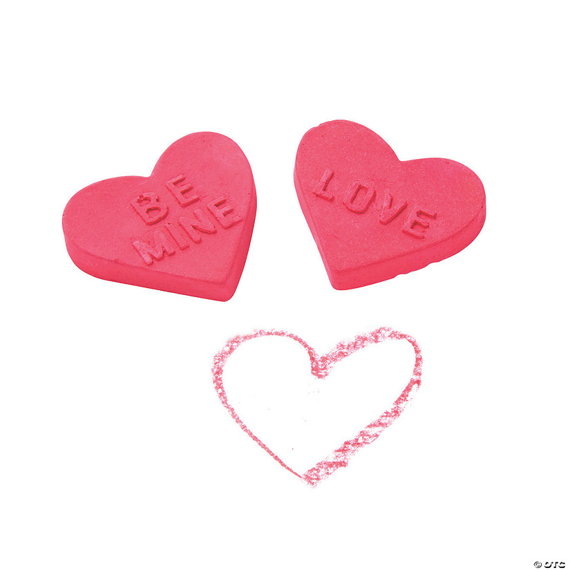 Valentine Heart-Shaped Chalk - 12 Pc. Image