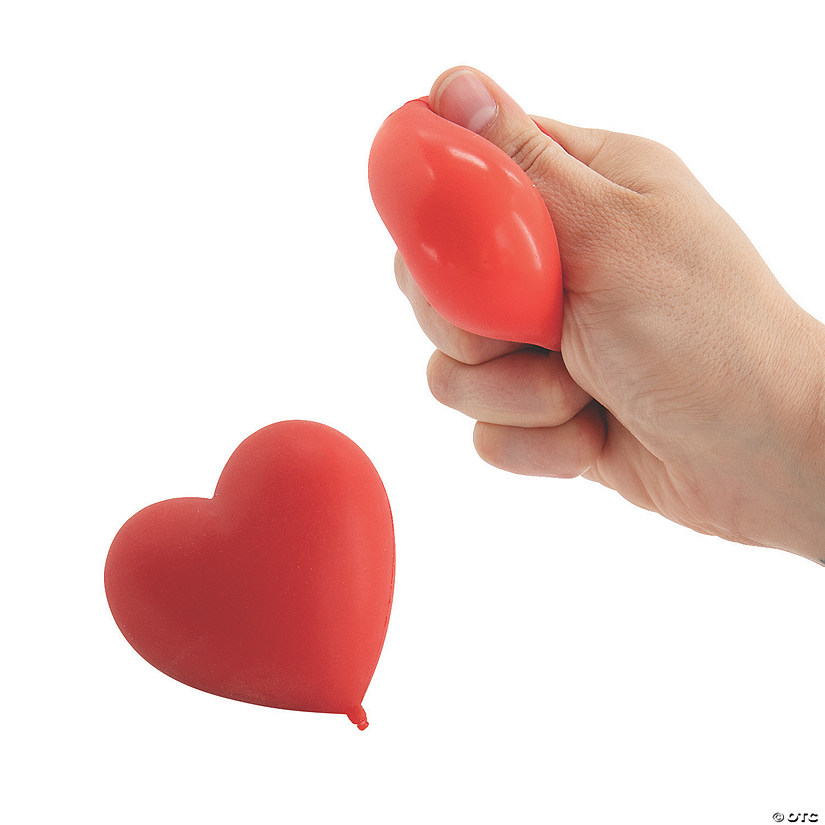 Valentine Heart Stress Toys - 12 Pc. Image
