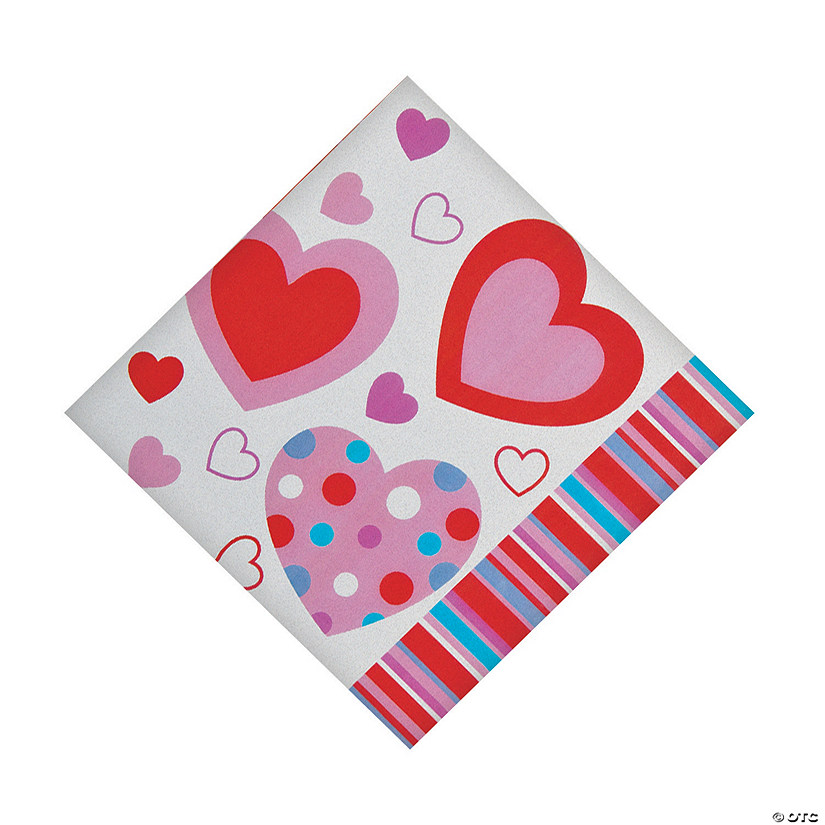 Valentine Hearts Luncheon Napkins - 50 Pc. Image