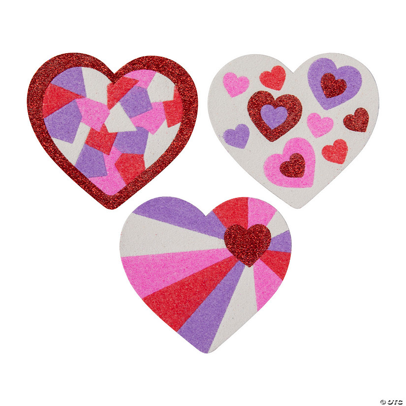 Valentine Hearts Sand Art Craft Kit Makes 12 Oriental Trading