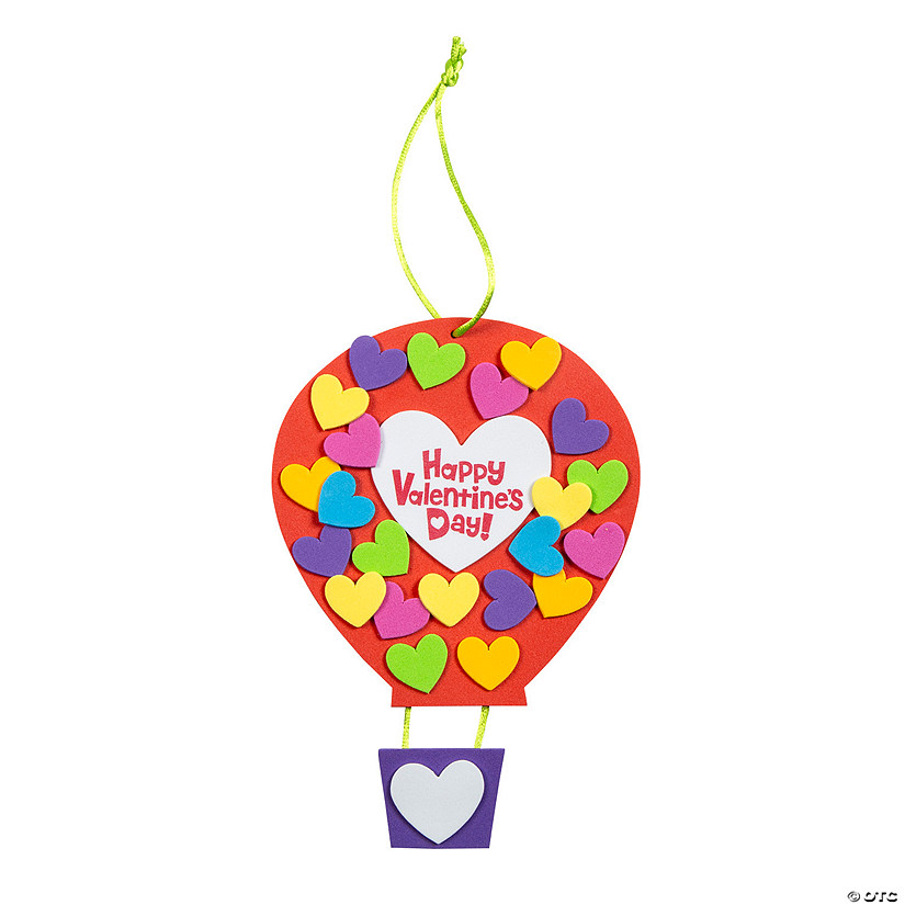 Valentine Hot Air Balloon Sign Craft Kit - Makes 12 Image