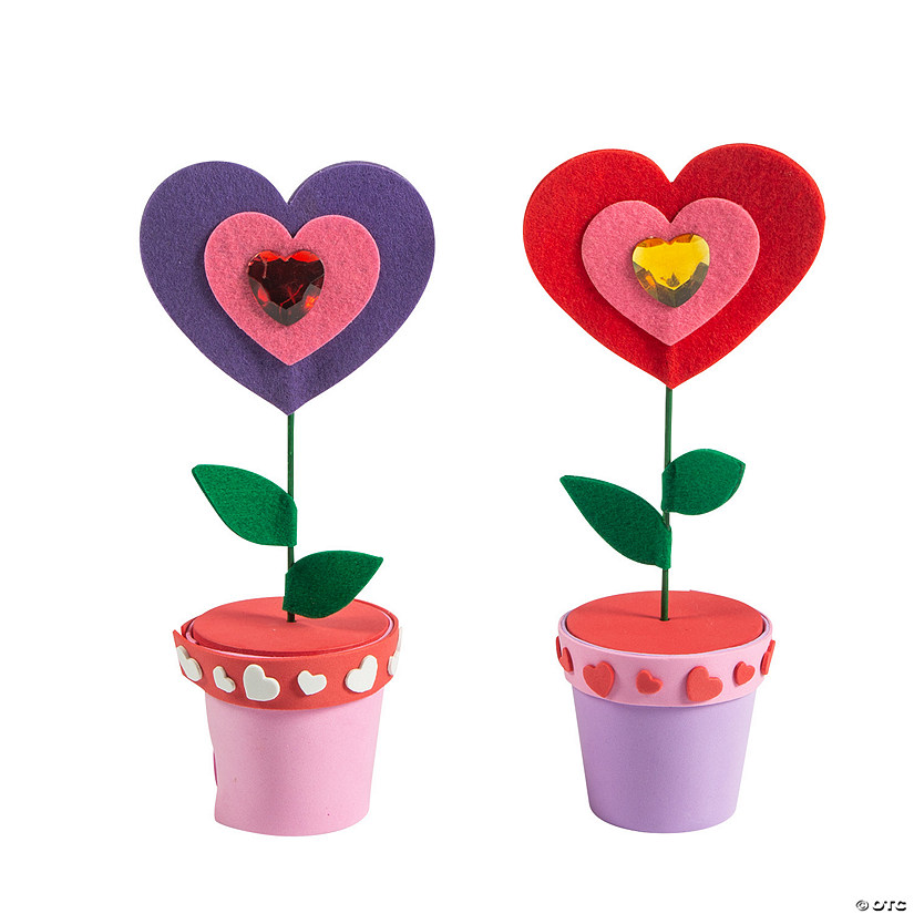 Valentine&#8217;s Day Flower Pot Craft Kit - Makes 6 Image