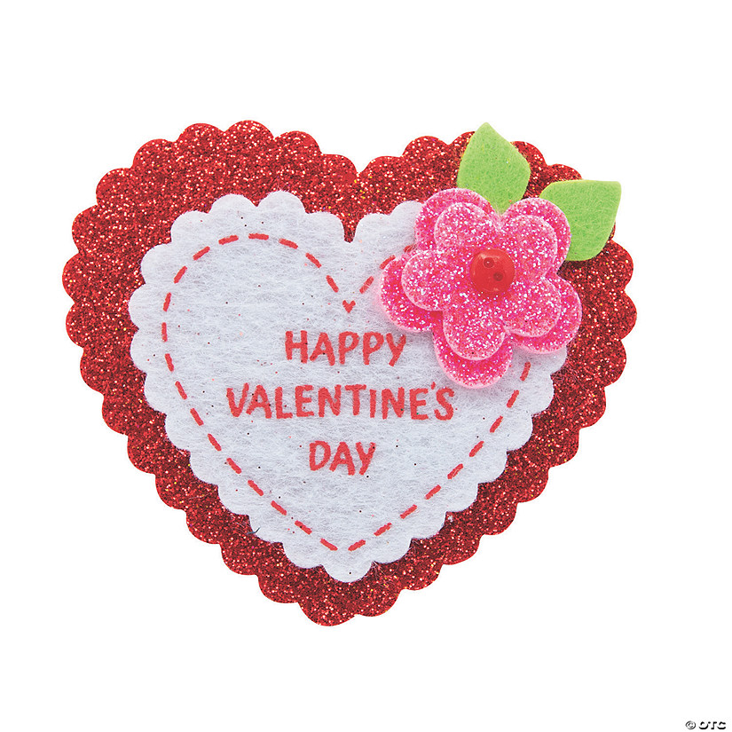Valentine&#8217;s Day Heart Pin Craft Kit - Makes 12 Image