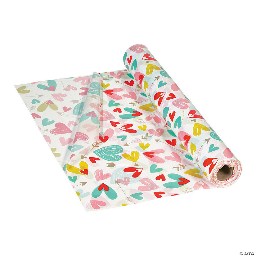 Valentine’s Day Hearts Plastic Tablecloth Rolls