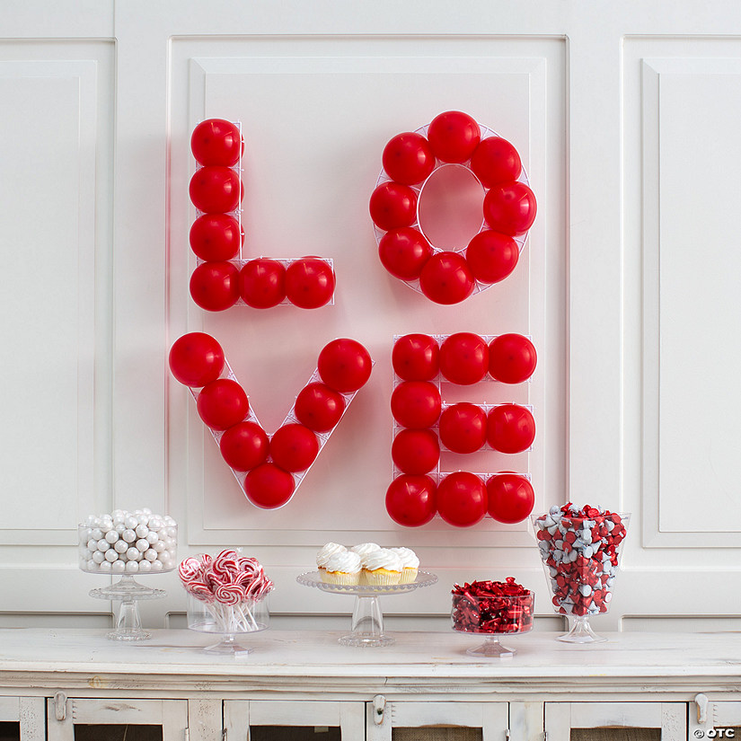 Valentine&#8217;s Day Love Balloon Wall Frame Kit - 41 Pc. Image