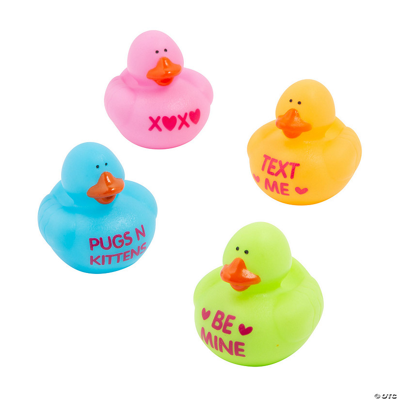 Valentine&#8217;s Day Rubber Ducks - 12 Pc. Image