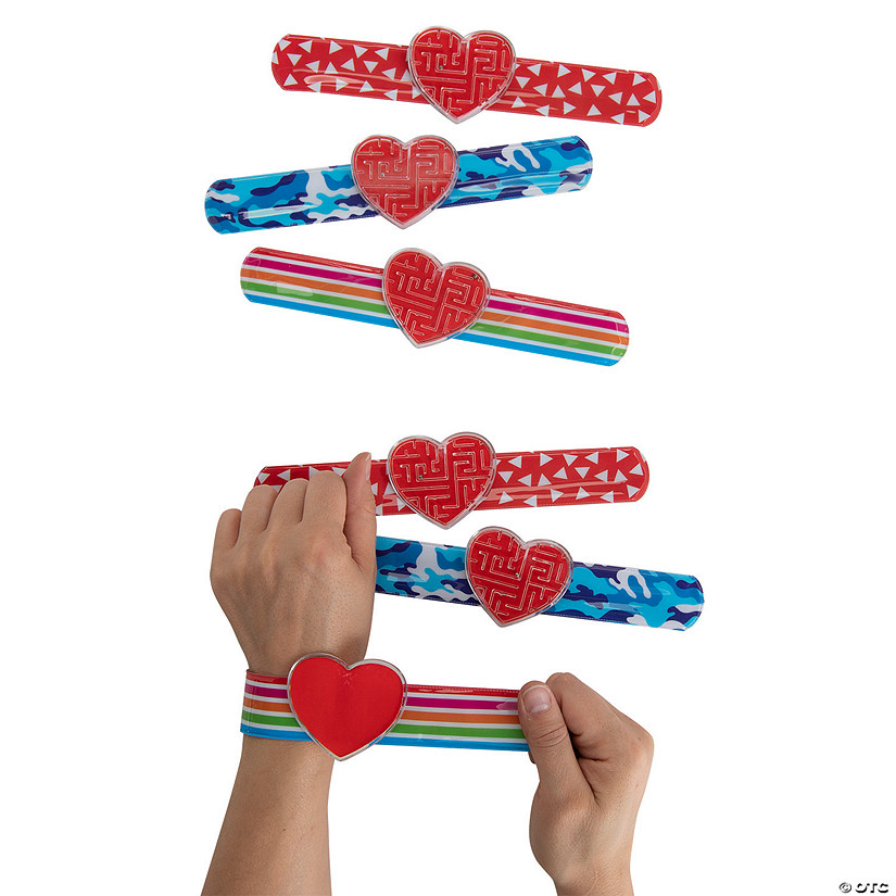 Valentine Slap Bracelets with Maze Puzzle Oriental Trading