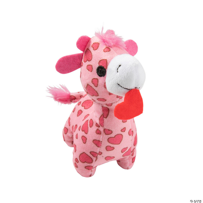 Valentine Stuffed Giraffes - 12 Pc. Image