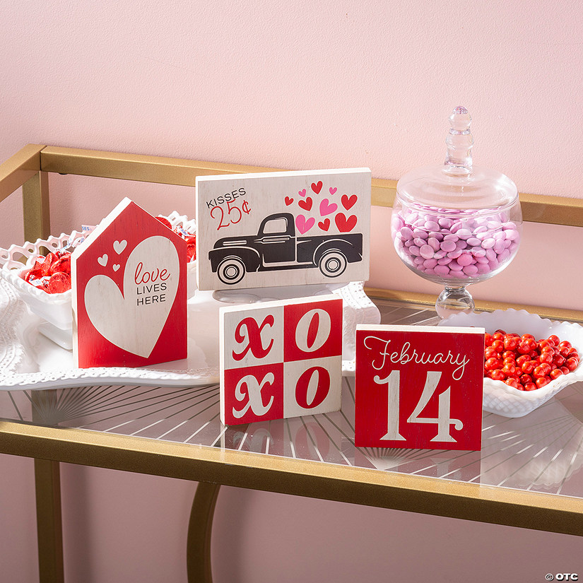 Valentine Tabletop Signs - 4 Pc. Image