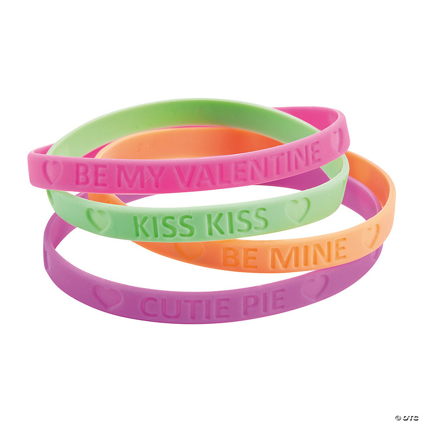 Valentine Thin Band Rubber Bracelets Discontinued