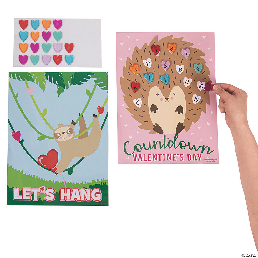 Valentine's Day Countdown Poster Set Oriental Trading