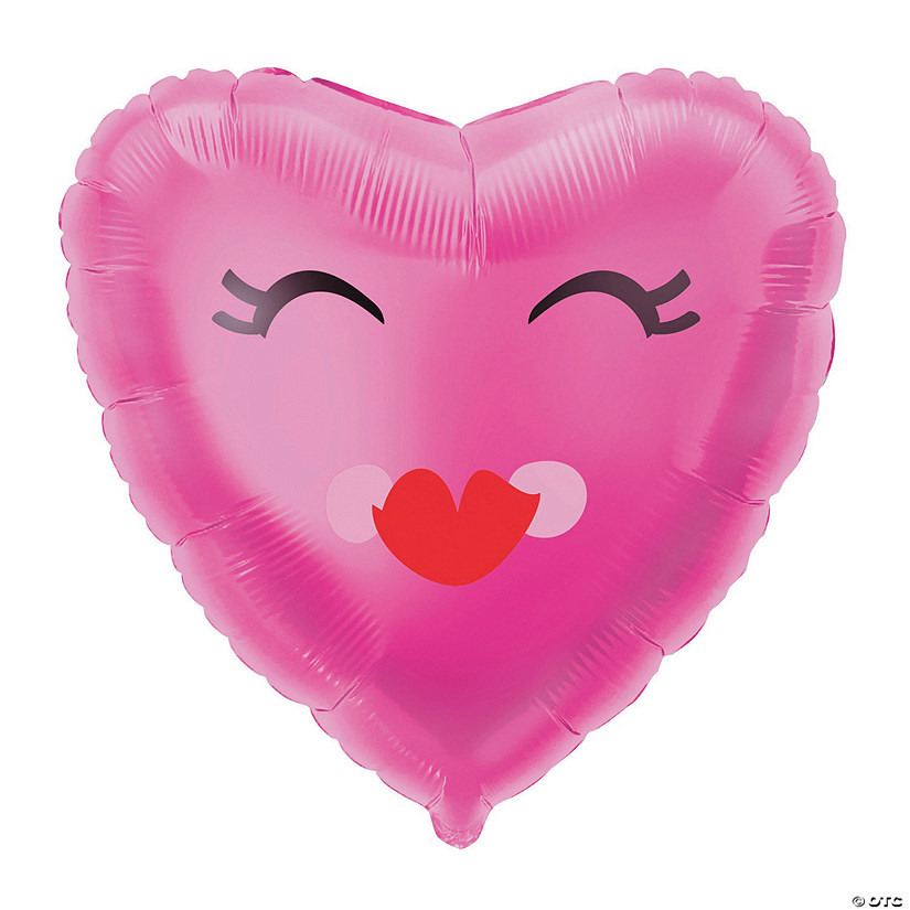 Valentine&#39;s Day Smiling Heart Mylar Balloon Image