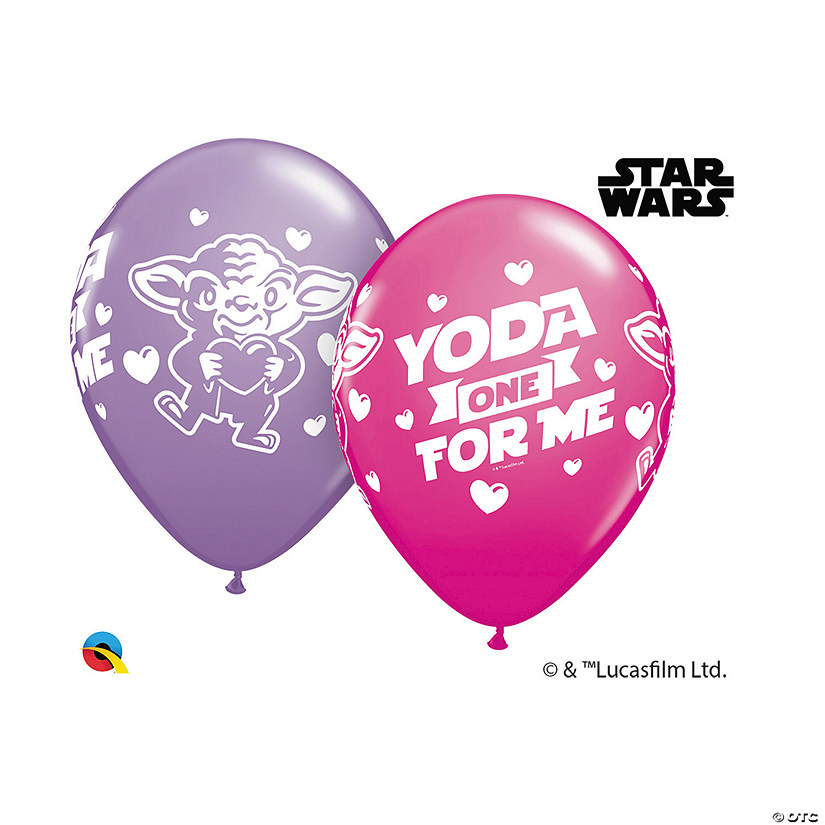 Valentine&#39;s Day Star Wars&#8482; Yoda One for Me 11" Latex Balloon Assortment Image