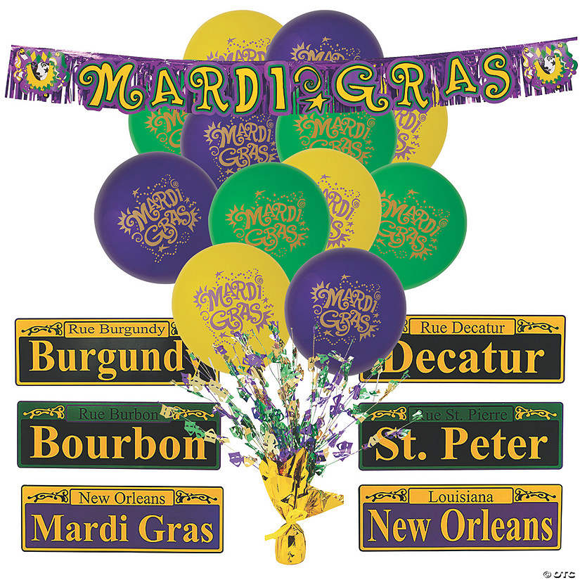 Value Mardi Gras Party Decorating Kit 33 Pc. Oriental Trading