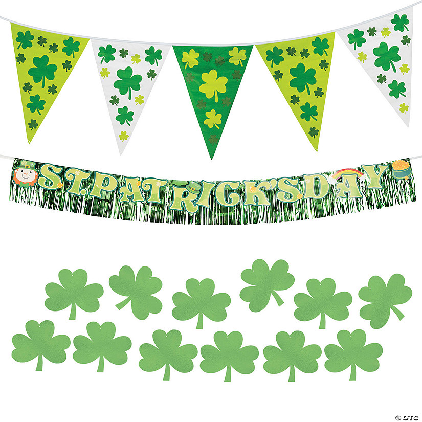 Value Saint Patrick&#8217;s Day Hanging Decorating Kit - 15 Pc. Image