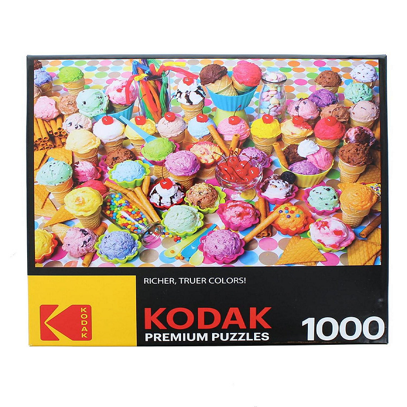 Variety of Colorful Ice Cream 1000 Piece Jigsaw Puzzle Image