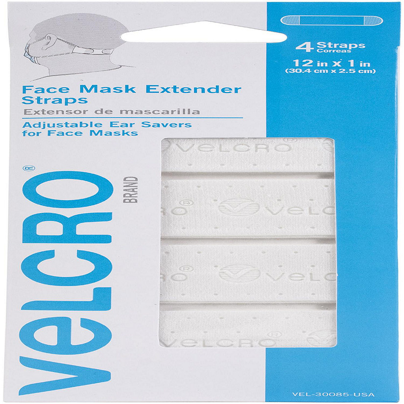 VELCRO(R) Brand Mask Extender 4/PkgWhite Oriental Trading