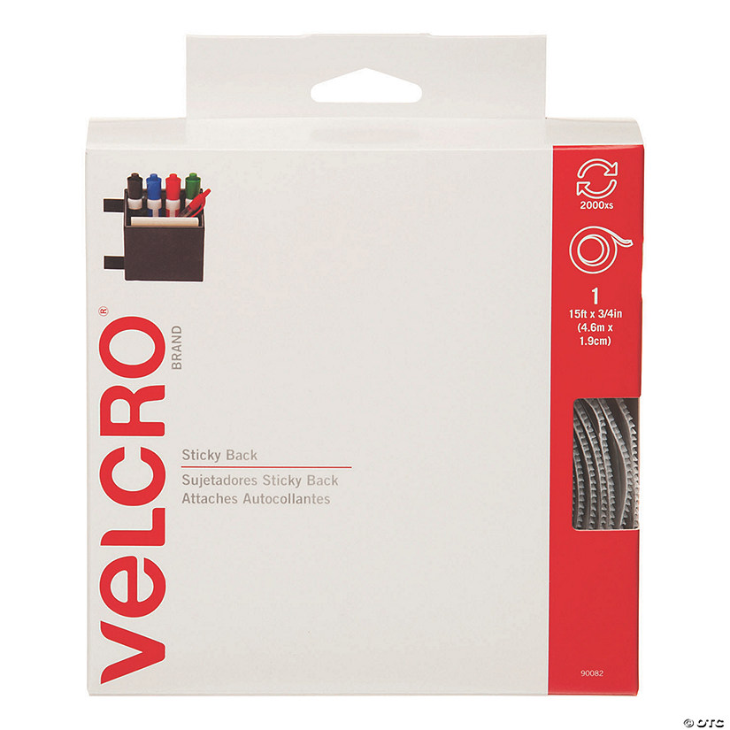 VELCRO(R) Brand Sticky Back Tape - .75X15', White Image