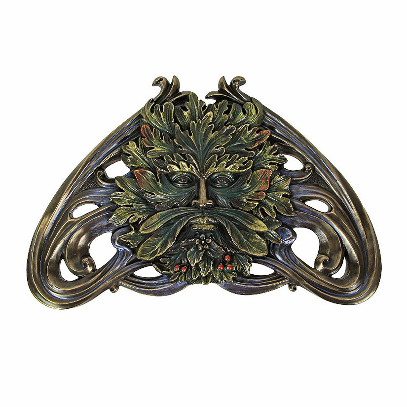 Veronese Design Art Nouveau Style Celtic Greenman Wall Hanging 9.5 Inches Long Image