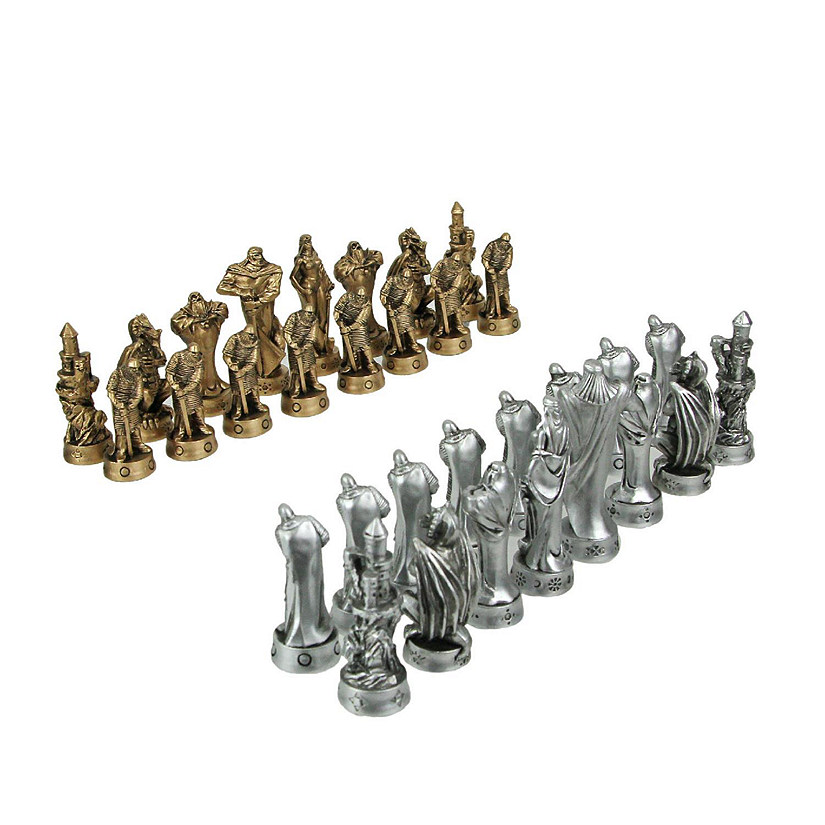 Medieval Venetian Period Gold and Silver Themed Chess Board