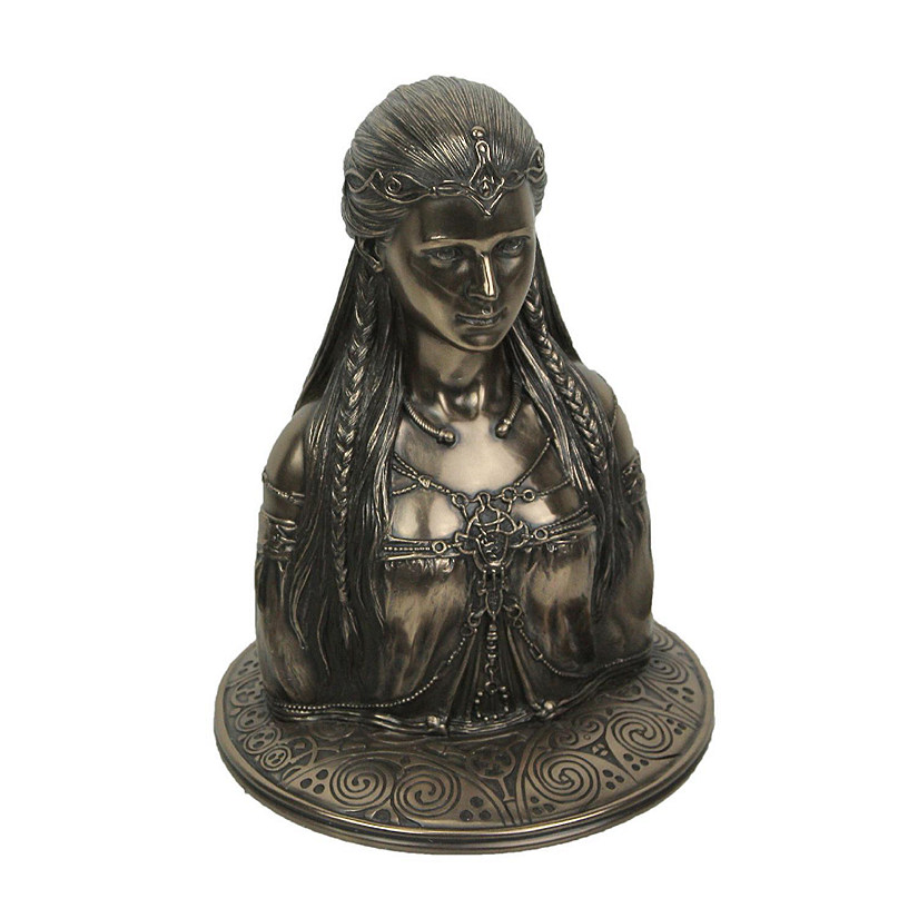 Veronese Design Bronze Finish Celtic Mother Earth Goddess Danu Bust Statue 7.25 Inches High Image