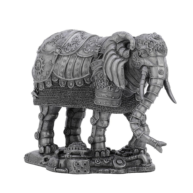 Veronese Design Steampunk Mechanical Elephant Cold Cast Pewter Effect Resin Statue Image