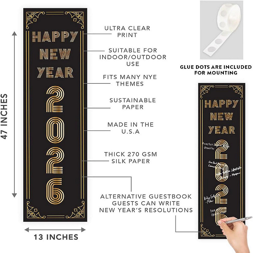 Vertical Roaring 20s New Year Banner Image