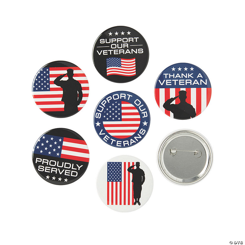 Veteran Buttons - 24 Pc. Image